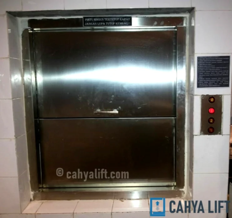 Dumbwaiter 3 lantai kapasitas 50 kg untuk kafe di Bekasi