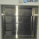 Dumbwaiter lift makanan stainless, arsip proyek 2017