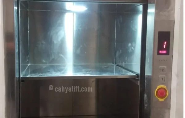 Lift makanan dumbwaiter 2 lantai 150 kg di bekasi