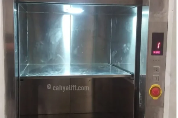 Lift makanan dumbwaiter 2 lantai 150 kg di bekasi