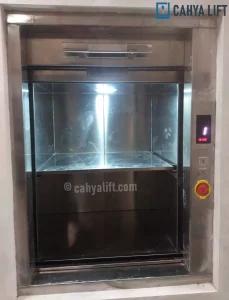 Dumbwaiter 2 lantai untuk restoran kabin ss301 higienis aman untuk makanan dan minuman, anti tumpah