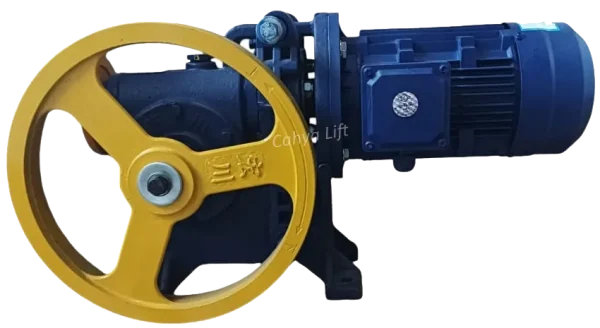 Mesin Penggerak Lift Makanan 200 Kg (Motor 1.5 kW, 380V 3-Phase)