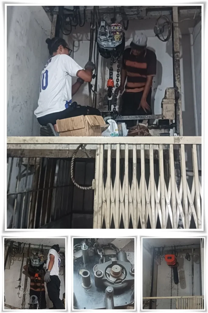 Service mesin hoist lift barang di Bantar Gebang Bekasi — Cahya Lift