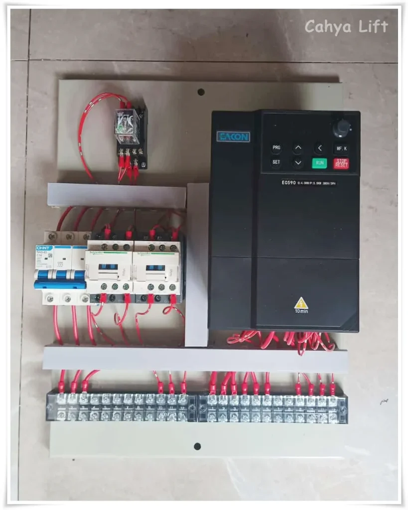panel control vfd untuk lift makanan dumbwaiter cahya lift