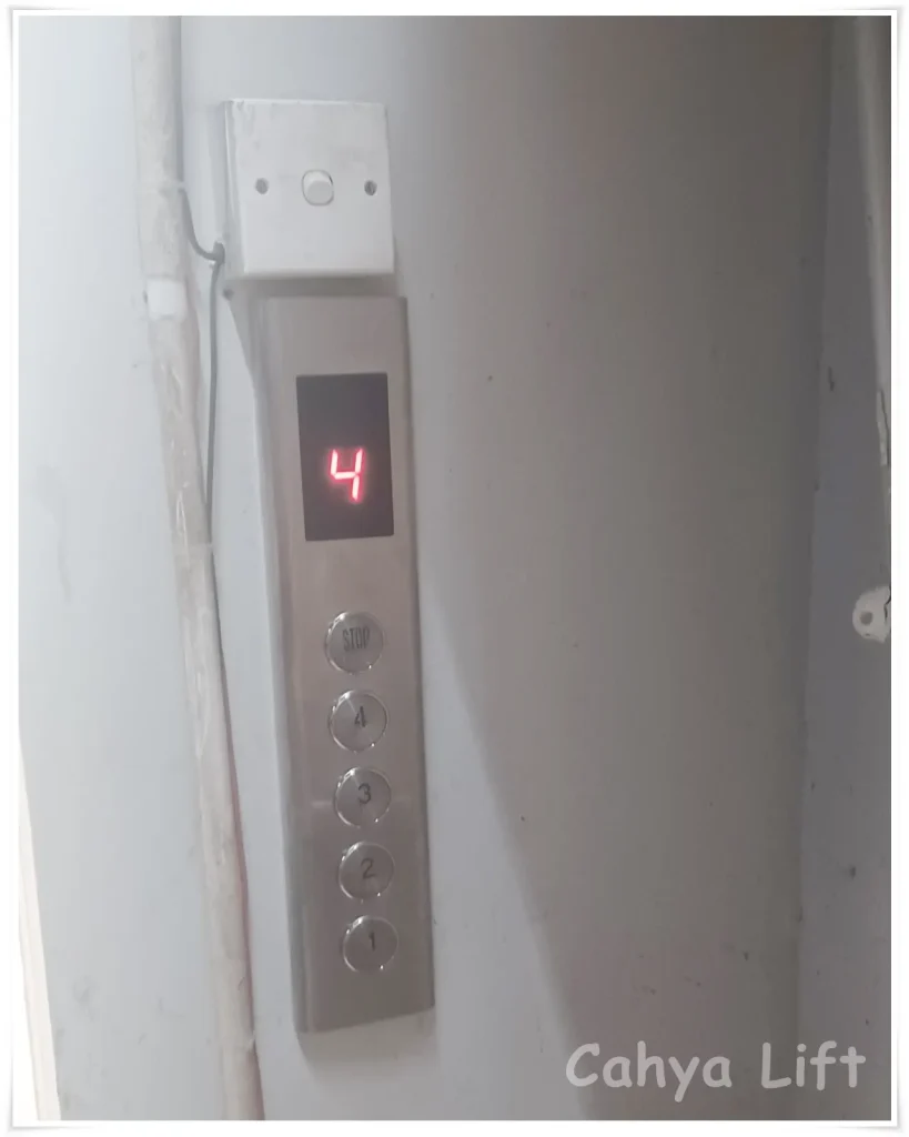 panel tombol dumbwaiter 4 lantai cahya lift